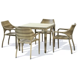 Dallas 4 személyes étkezőasztal (90 cm) - White Wash  * 1 db készleten *