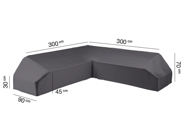 Aerocover ülőgarnitúra szett takaróponyva - L alakú - 300 x 300 x 90 x 30/45/70 cm