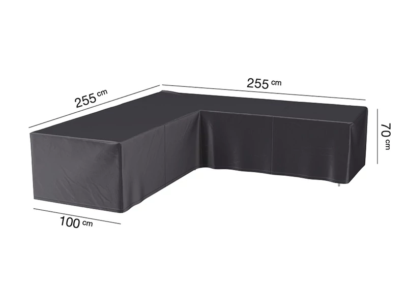 Aerocover ülőgarnitúra szett takaróponyva - L alakú - 255 x 255 x 100 x 70 cm