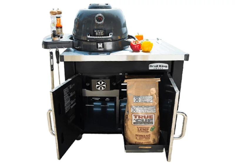 Broil King KEG™ 2000 - faszenes grill és füstőlő + öntöttvas sütőlap (KA5542), + CABINET (911500)