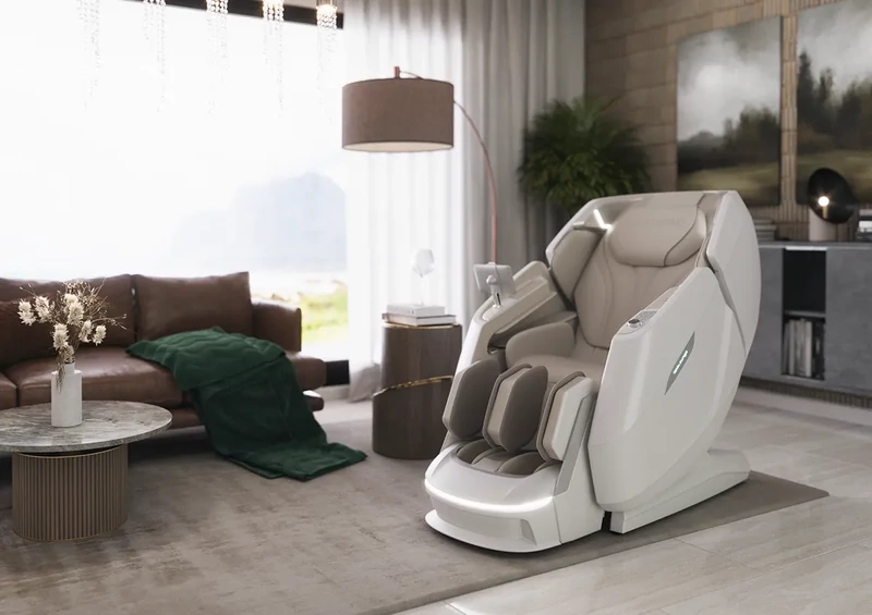 Spalounge Summit masszázsfotel nappaliban